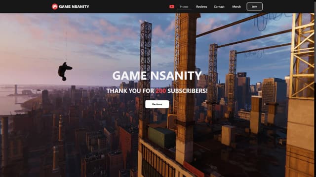 Screenshot of GAME NSANITY website