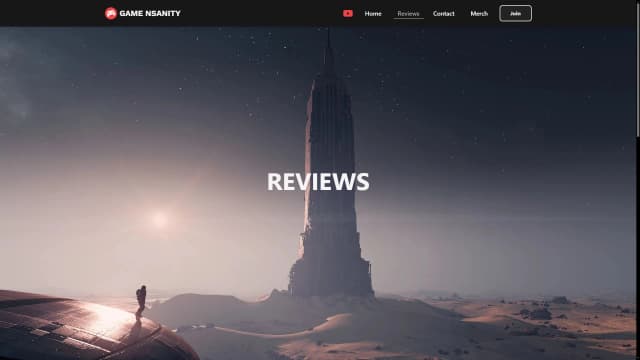 Screenshot of GAME NSANITY website