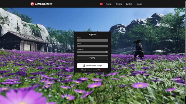 Screenshot of GAME NSANITY website